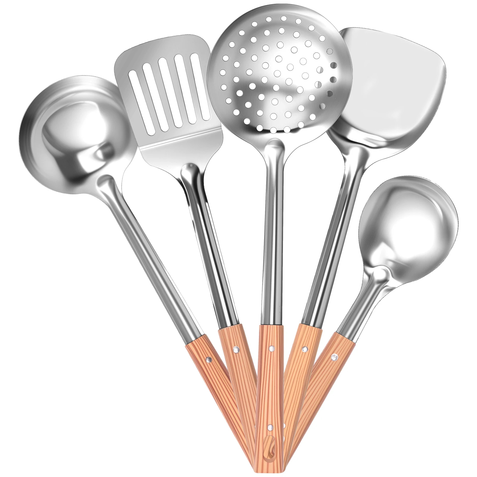 5/10 Pcs Stainless Steel Cooking Utensil Set Heat Resistant Easy Cleaning Kitchen Gadget for Home Restaurant Cooking Accessories