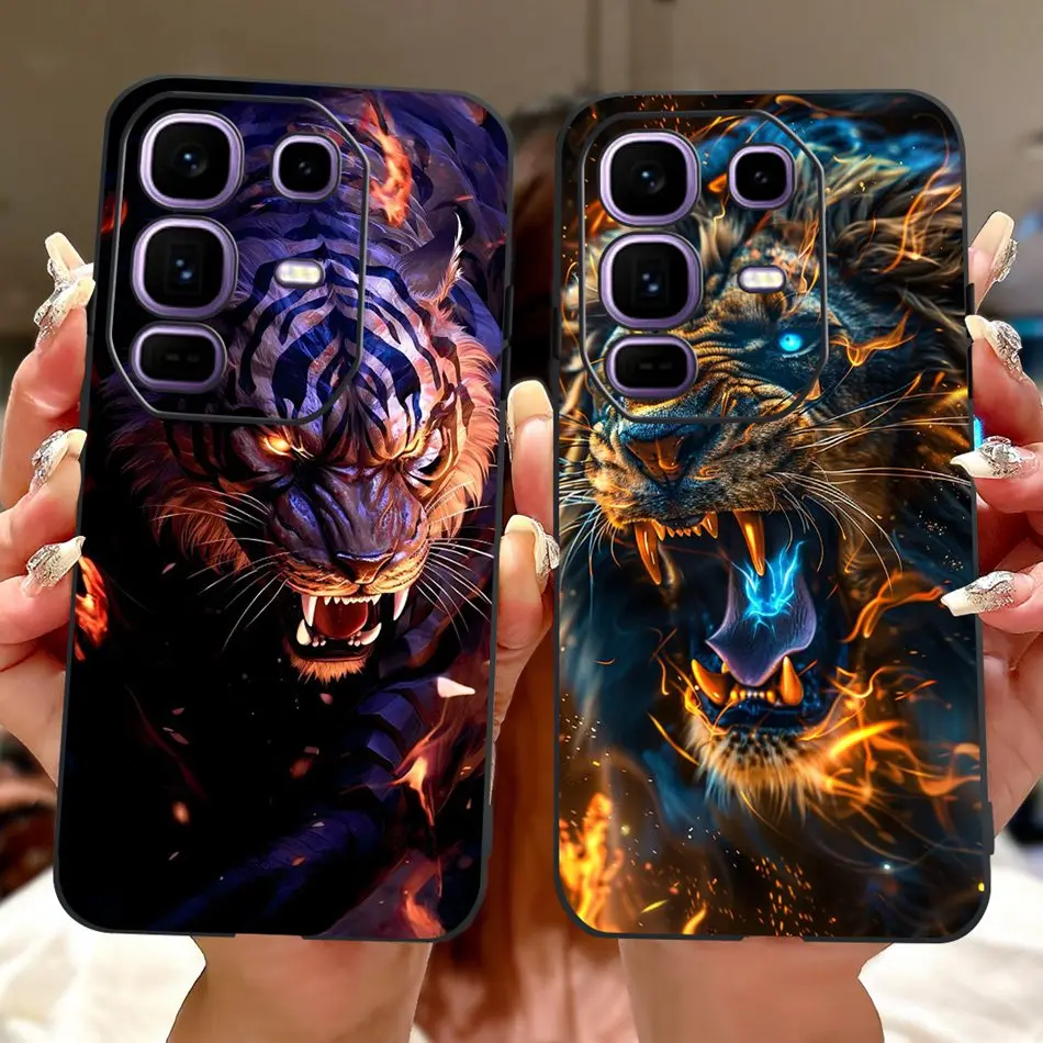 حافظة لهاتف انفينيكس نوت 50 برو + نوت 50 برو 4G حافظة هاتف مطلية على شكل نمر التنين الرائع لهاتف انفينيكس نوت 50 برو بلس حافظة من السيليكون الناعم من البولي يوريثان #2