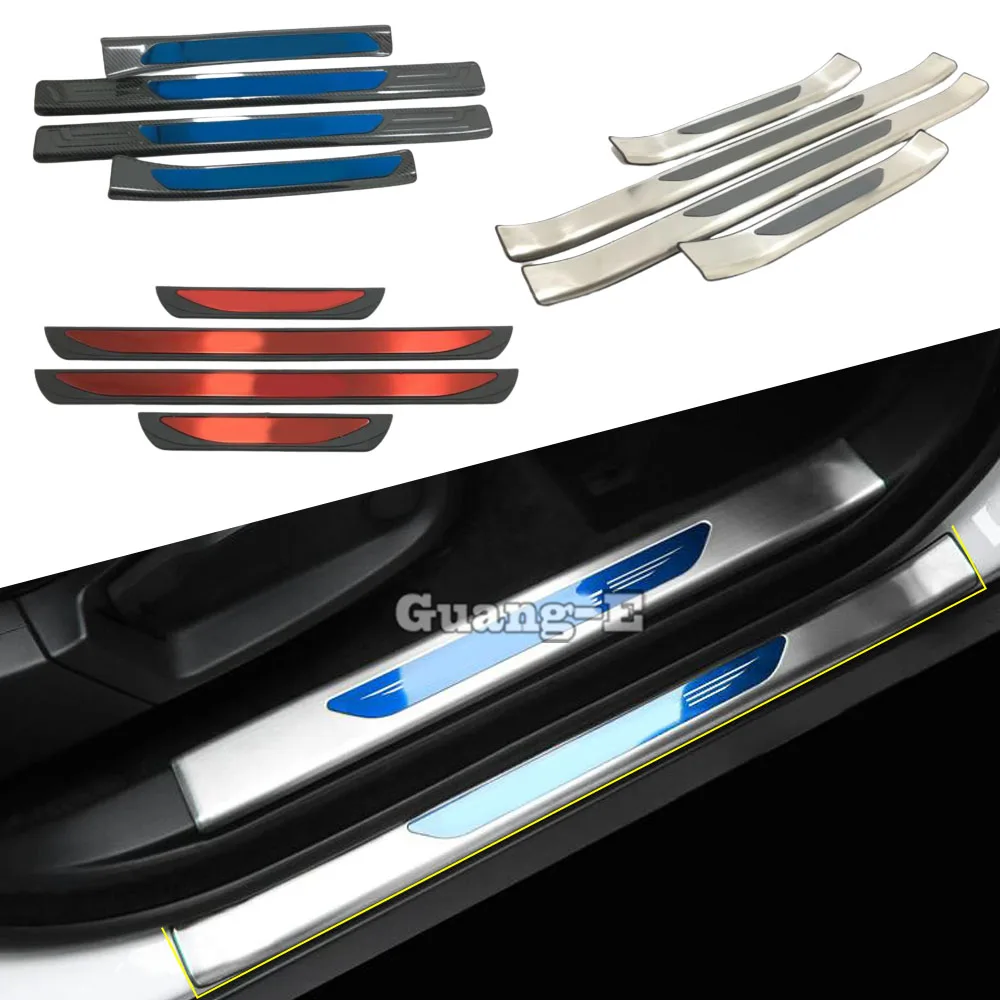 

For Jaguar E-Pace Epace 2017 2018 2019 2020 2021 2022 Stick Stainless Steel Pedal Door Sill Scuff Plate Cover Outside Threshold