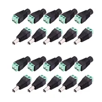 10 pares (20 piezas) coaxial Cat5 a Bnc DC enchufe macho conector hembra DC adaptador de enchufe Av BNC UTP para cámara CCTV Video Balun