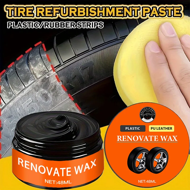 

Automotive plastic repair agent-interior and exterior plastic polishing wax, scratch repair anti-aging cream, suitable for tires