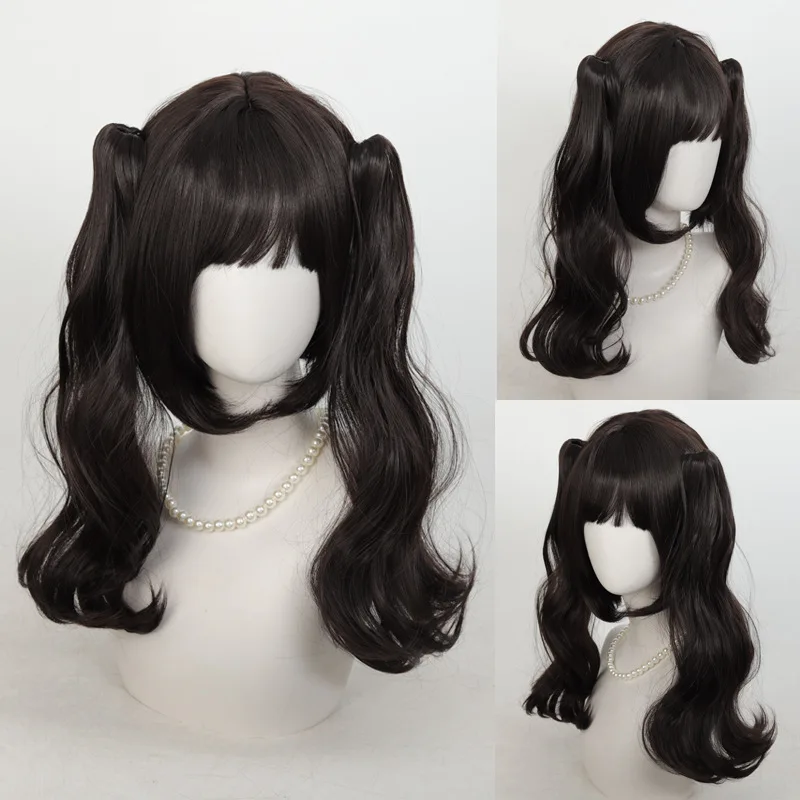 

Doll-like Female Lop-eared Rabbit Double Ponytail Cute Wig Girl's Natural And Fluffy Full Head Wig With Hair Clips
