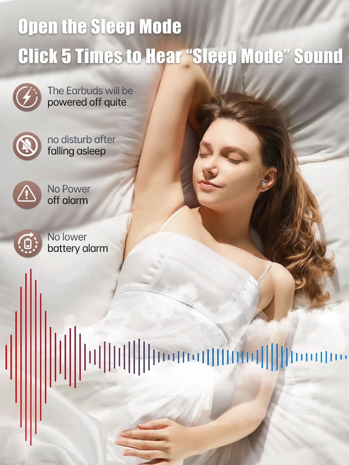 Fones de ouvido sem fio bluetooth tws sono fone de ouvido trabalho esportes redução ruído alta fidelidade estéreo baixo para iphone xiaomi