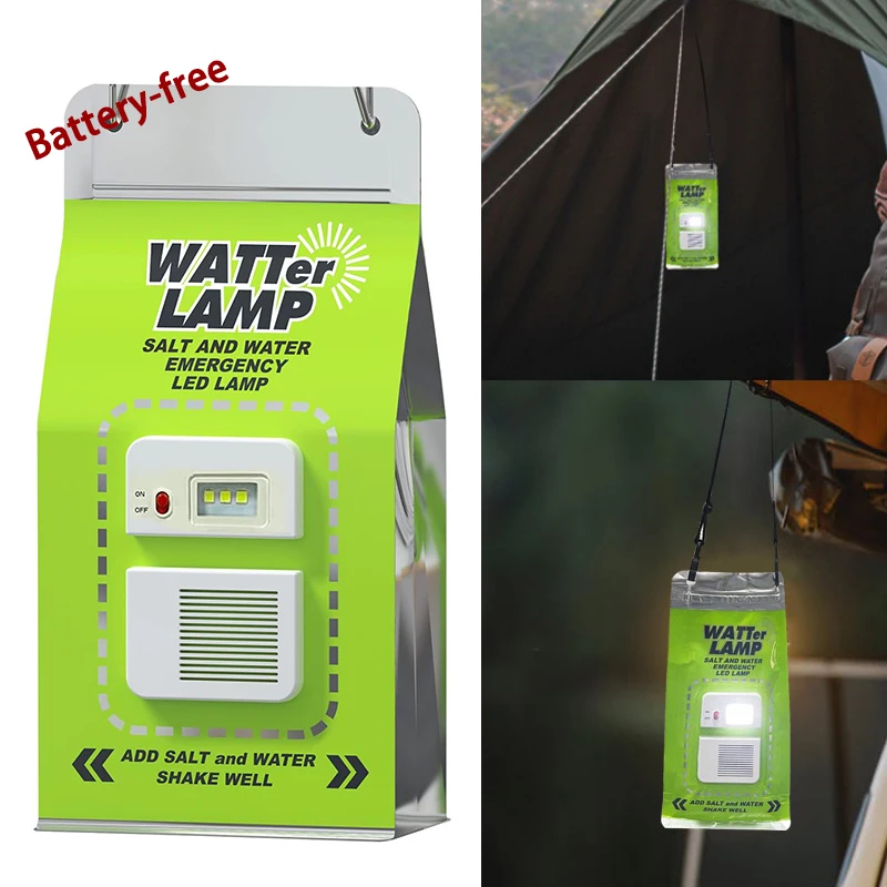 

2023 Salt Water Lantern Lamp Emergency Night Light For Camping Outdoor Brine Camping LED Light Outdoor Emergency Night Fishing