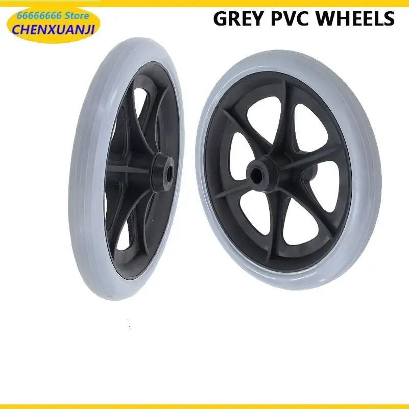 8Inch Heavy Duty Wheelchair Front Castor Wheels Smooth Flexible Solid Tire Wheel Wheelchair Replacement Parts M4Y