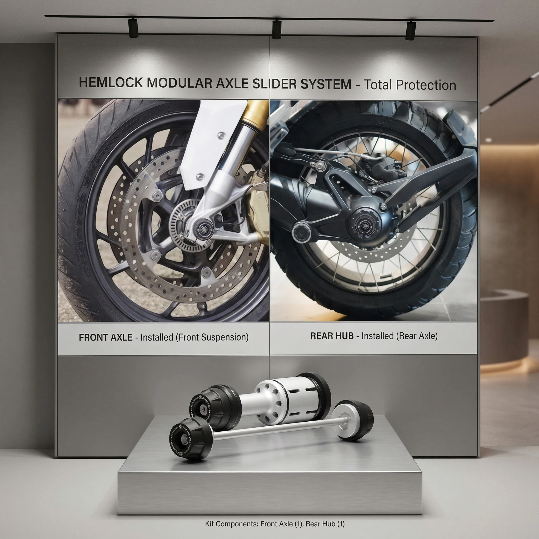 

Motorcycle Wheel Spindle Protection Axle Cover Set for BMW R NineT Scrambler / Urban / Racer 2017-2025