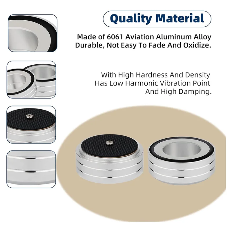 AF89-أقدام عزل الصوت الألومنيوم مكبر للصوت قدم 58X22mm لوحة عزل القرص الدوار للصوت، مكبرات الصوت، مكبر للصوت، DAC #5