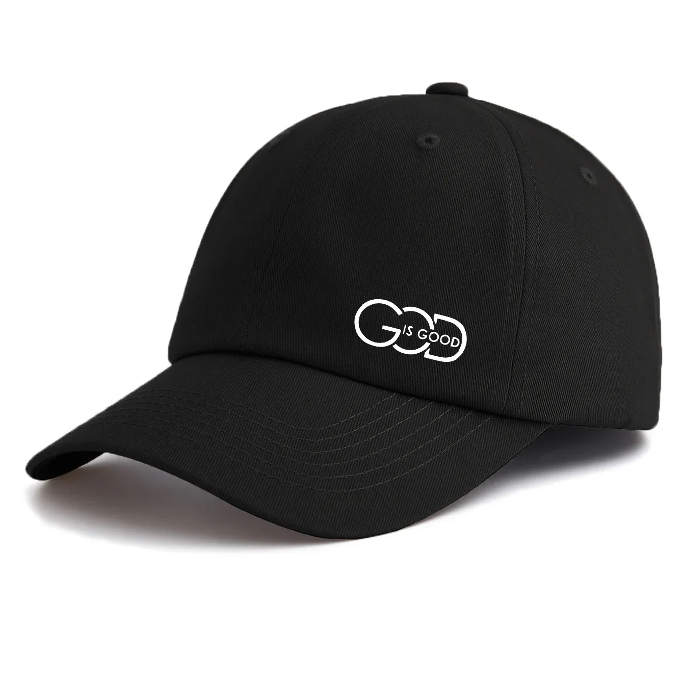 God Is Good Graphic Typography Cap Classic Christian Dad Hat Beige Religious Spiritual Gift for Believers Pastors Church Members - view 3