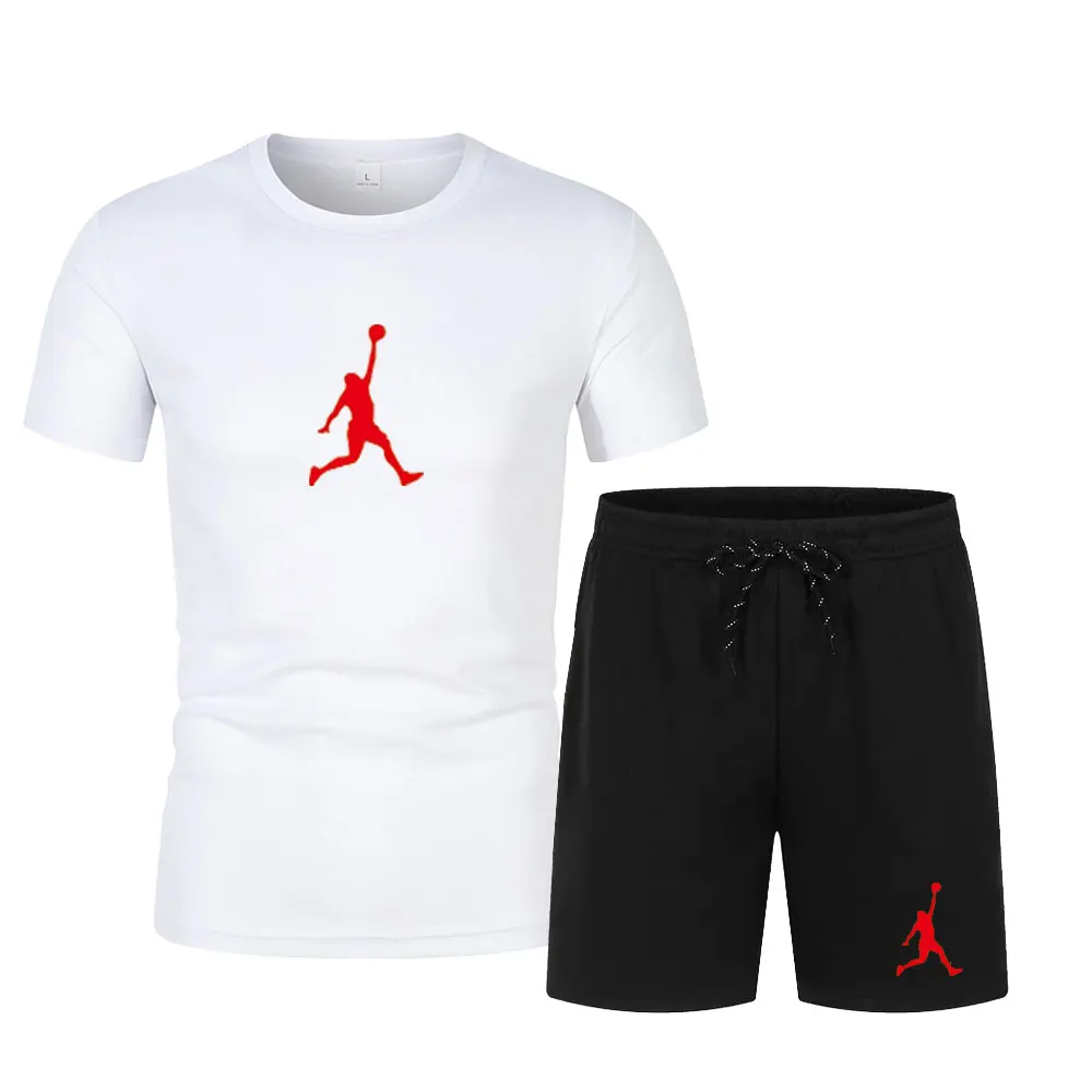 2026 Summer Fashion Printed Men's Shorts Set Two Piece Set, Men's Quick Drying Breathable Sports Set Short Sleeve T-shirt Set Me view 6