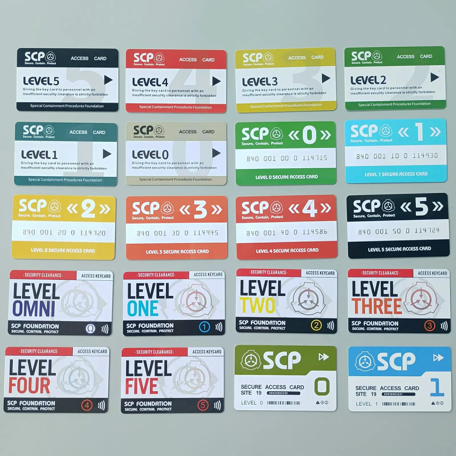 SCP Card ID secret foundation Special Logo Cosplay Access Grade OR-2552