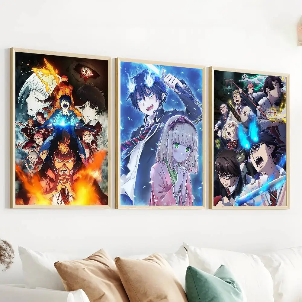 أنيمي B-الأزرق طرد الأرواح الشريرة المشارك معرض يطبع ذاتية اللصق ديكور المنزل الديكور صور مطبوعة للحوائط غرفة المعيشة ملصق