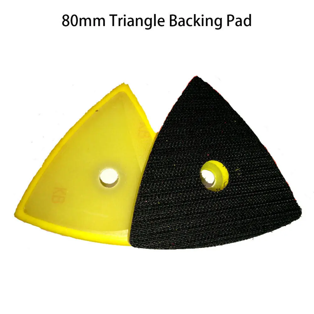 

80mm Triangle Sanding Backing Pad Hook Loop Air Grinder Polishing Abrasives For Sandpaper Grinding and Polishing