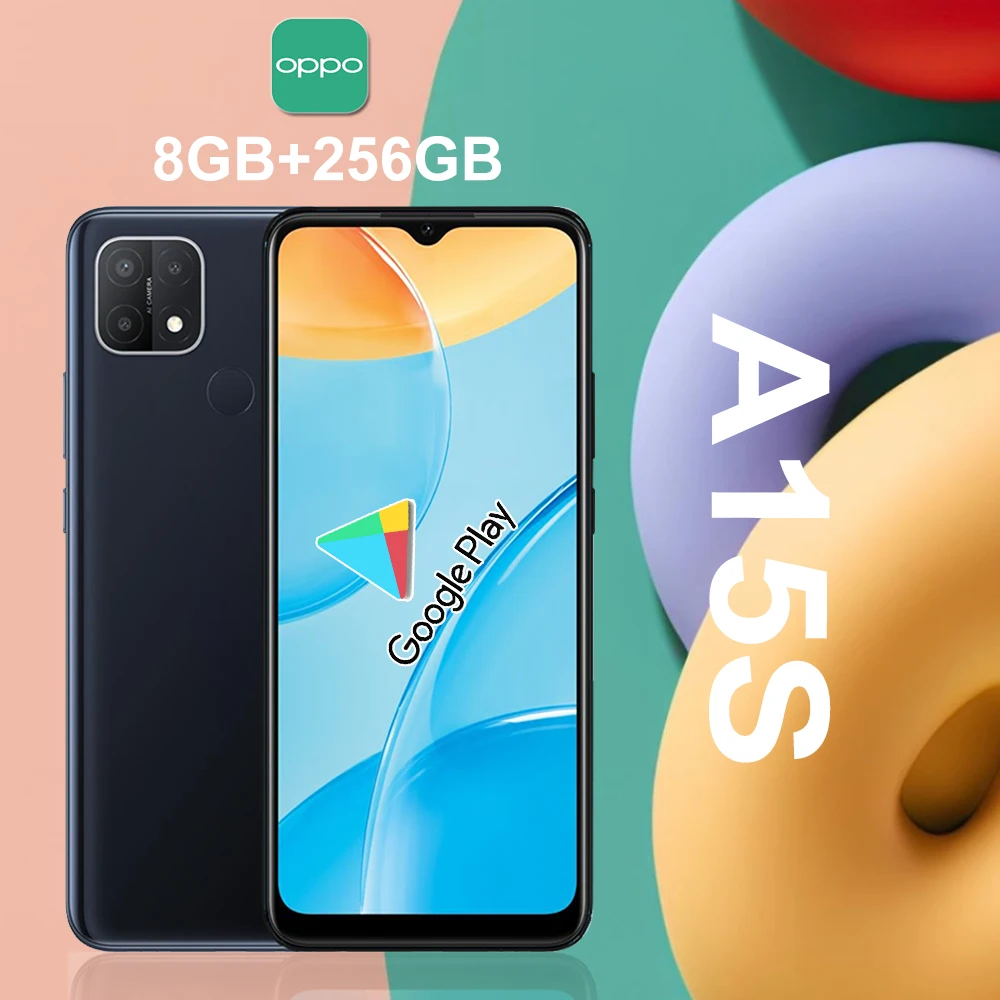 OPPO A15S rear fingerprint/facial recognition dual Nano-SIM smartphone 4G/8GB+256GB memory 4230mAh battery GPS positioning
