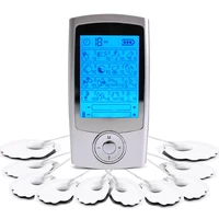 Máquina TENS EMS Estimulador muscular Carga USB para tratamiento de alivio del dolor usando 16 modos Masajeador de pulso electrónico de doble canal