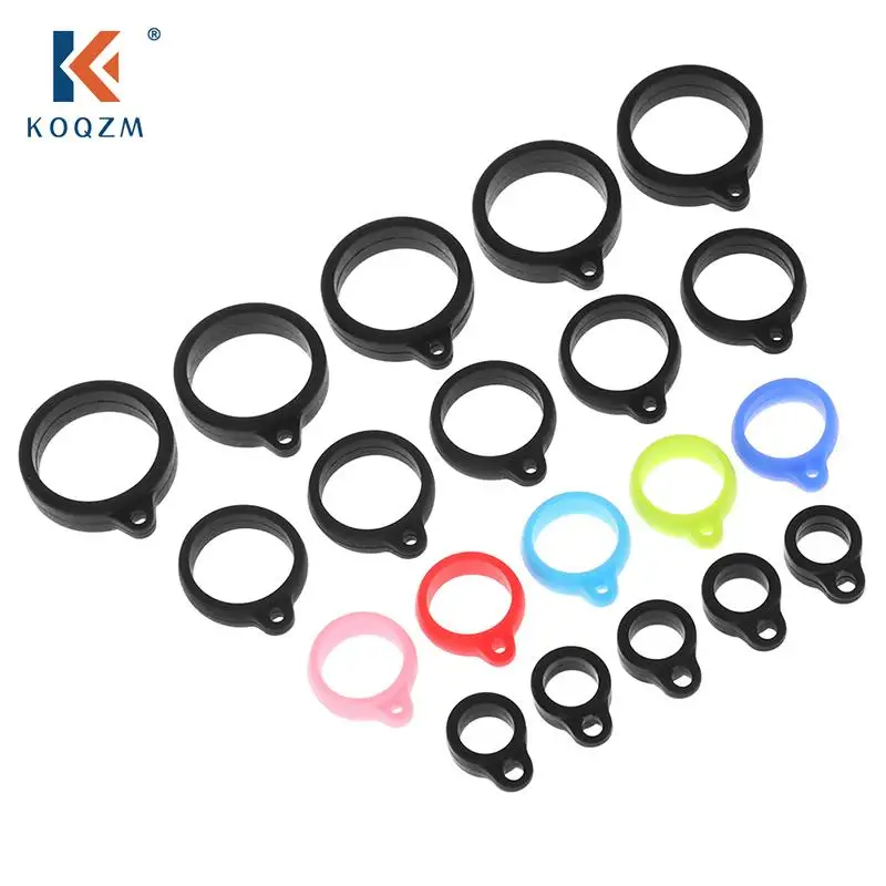 10Pcs Rubber Ring Rope Pen Lanyard Holder Soft Hoop Universal 8mm/13mm/20mm/16mm Silicone Ring Bands Silicon Rings