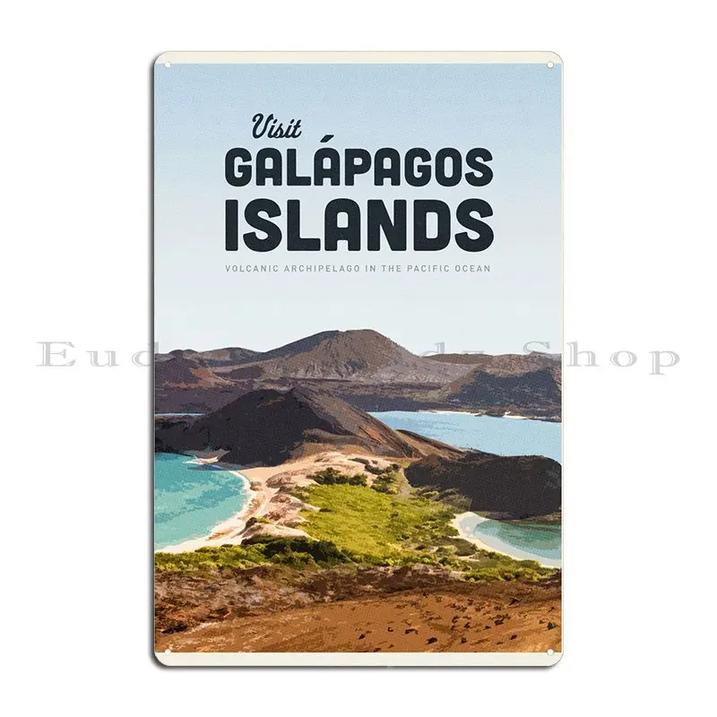 Visit Galapagos Islands Metal Signs Wall Cave Cinema Bar Design Mural Tin Sign Poster