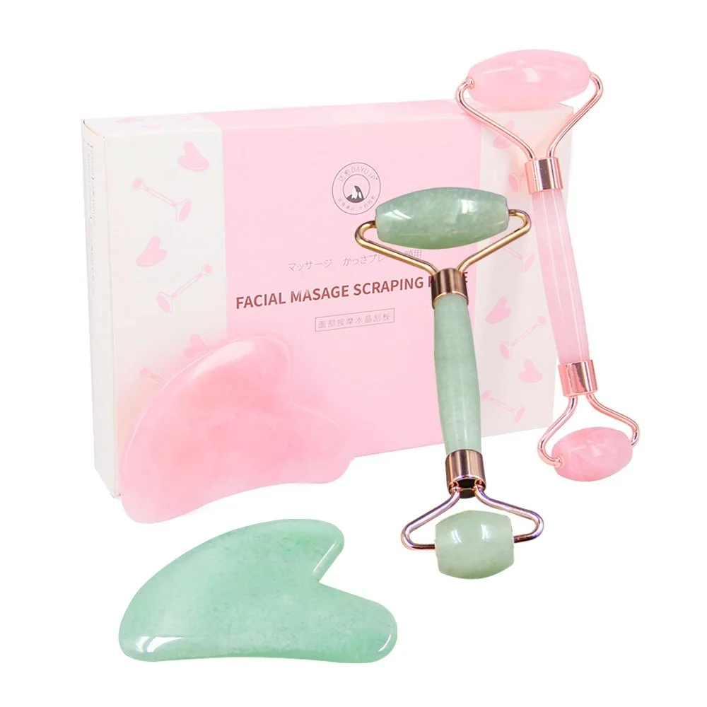

2Pcs Resin Facial Massager Massage Roller for Face Body Neck Eyes Guasha Scraping Board Anti-Wrinkle Beauty Skin Care Tools