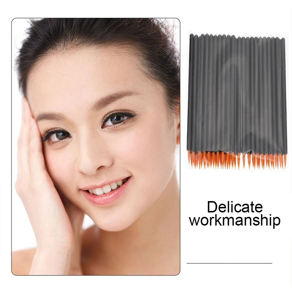 

100Pcs Disposable Eyeliner Brush Premium Plastic Handle Lightweight Travel Size Makeup Applicator for Safe Hygienic Use