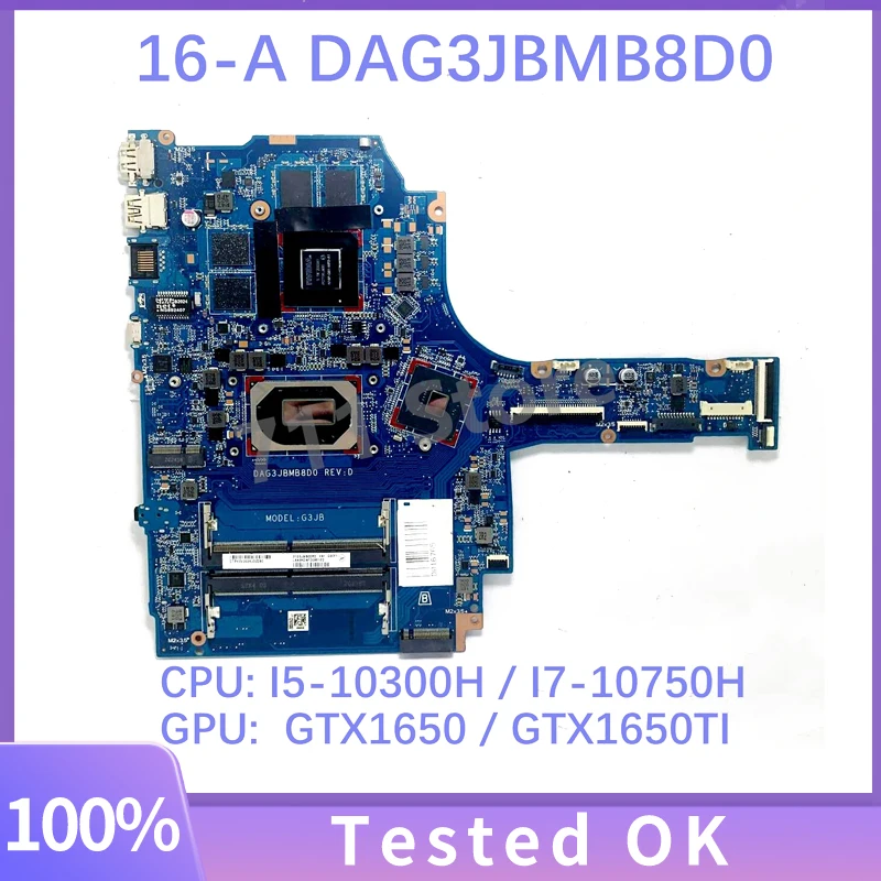 

M02035-601 M02035-001 DAG3JBMB8D0 With I5-10300H / I7-10750H CPU Laptop Motherboard For HP 16-A GTX1650 / GTX1650TI 100% Test OK