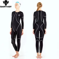 Vendita calda! HXBY classico di Squalo impermeabile delle donne spandex tuta mute nuoto diving suit nero vestito di salto