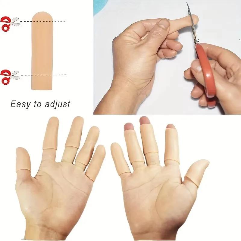 5-Piece Set of Silicone Tube Hand Bandages and Finger Protectors, Cut-Resistant and Heat-Resistant Finger Sleeves, a Great Helper in the Kitchen
