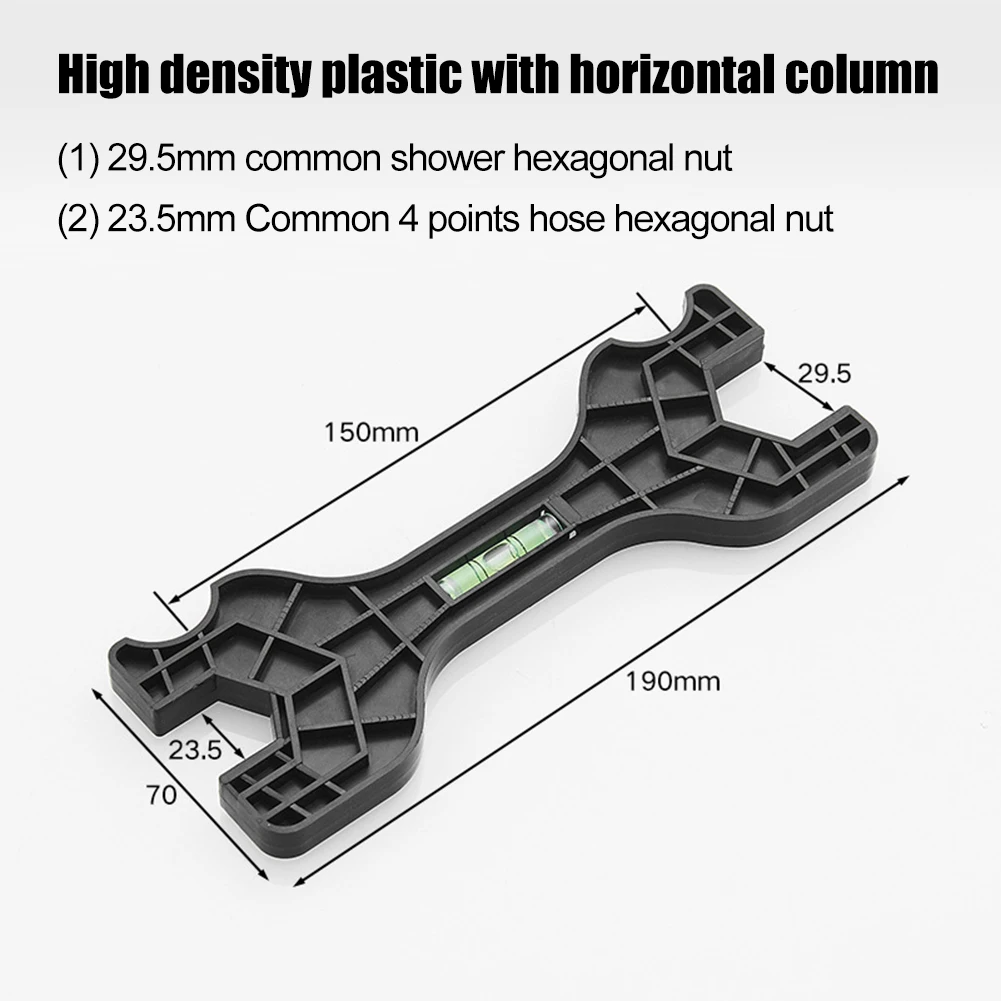 مفتاح ربط صنبور بلاستيكي مع مفتاح تركيب صنبور مستوى الفقاعات أدوات سباكة إصلاح متعددة الوظائف لأنابيب المياه/الصنبور