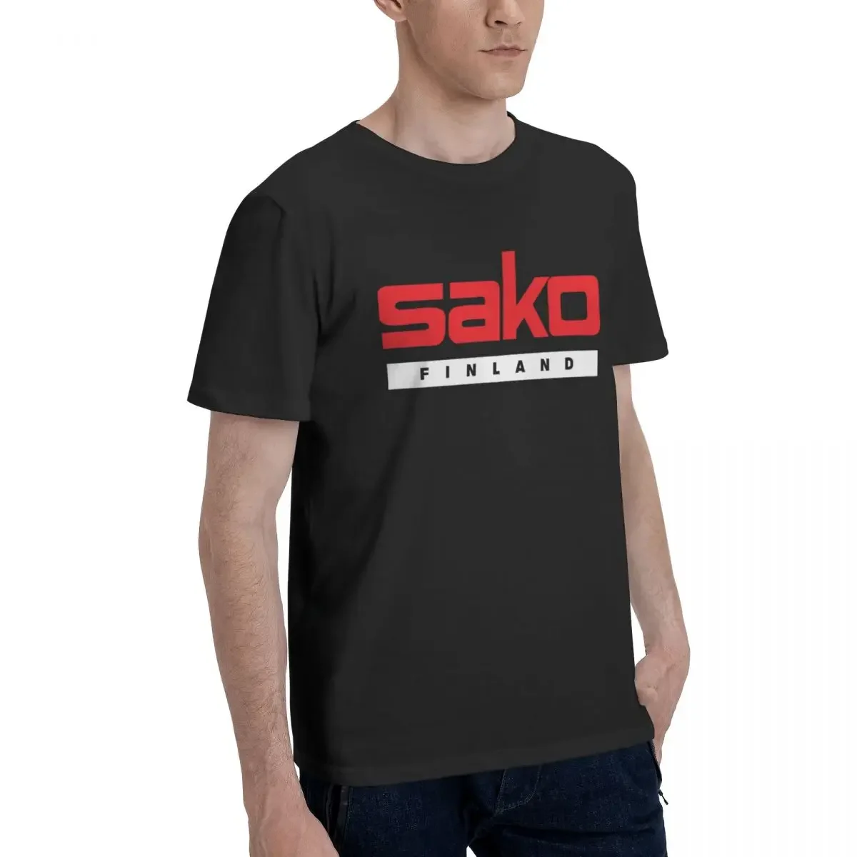 Sako Arms Men T-Shirt Fashion Plus Size T Shirts Men's Round Neck Cotton Tees Short Summer Male