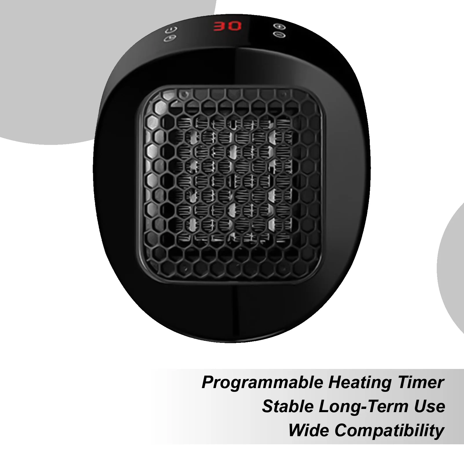 

Маленький обогреватель со светодиодным дисплеем и термостатом, портативный вентилятор с защитой от перегрева, обогреватель для ванной комнаты, спальни, дома, общежития