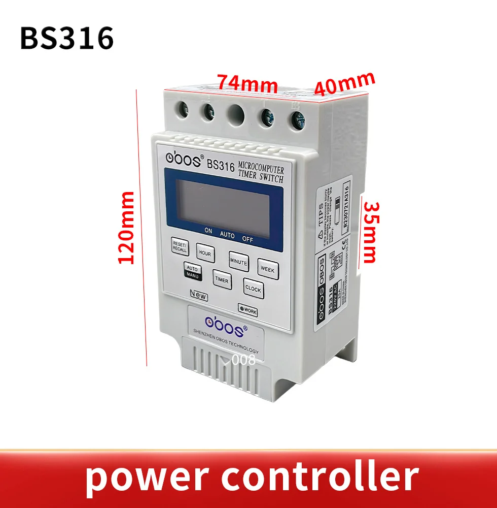 1PCS English version Microcomputer control switch KG316T street lamp time switch time controller electronic timer 220 v BS316