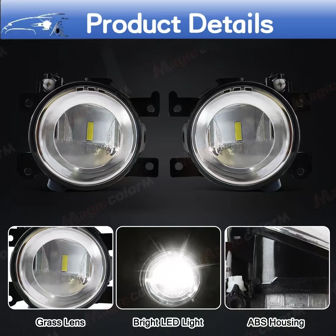 LED Fog Lights Assembly For Infiniti Q50 2014-2018 QX60 QX80 Q70/Q70L/Q70 2014-2018 Fog Lamp Running Driving Light 261504GA0A