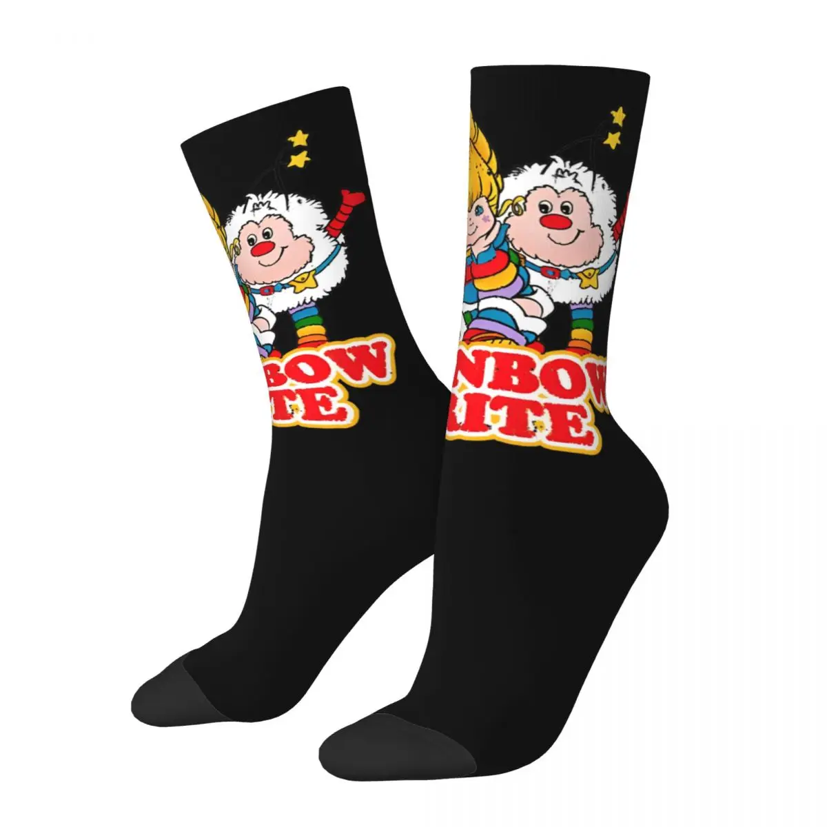 Rainbow Brite Socks Fashion Stockings Adults Men High Quality Running Socks Winter Printed Anti Bacterial Socks