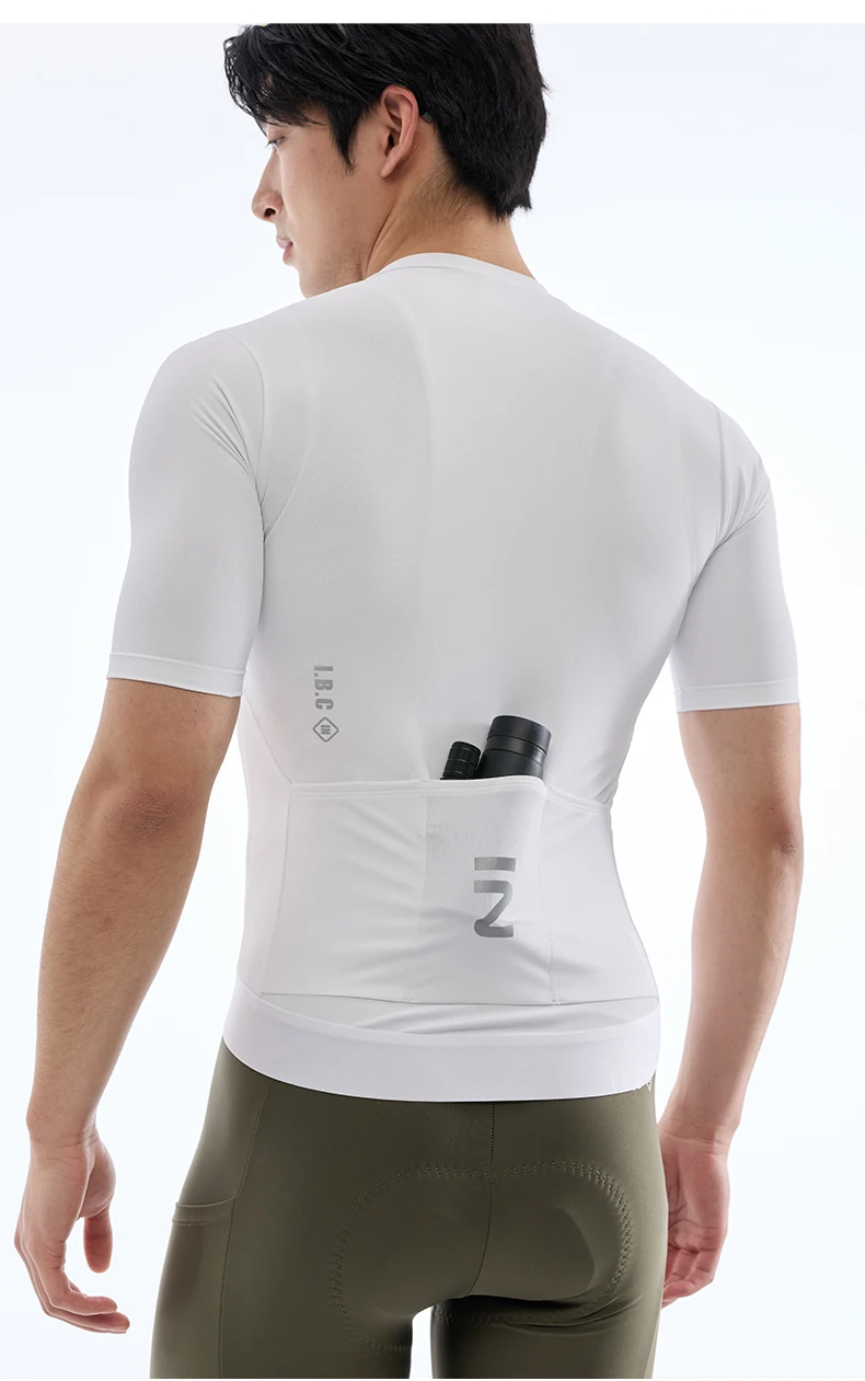 INBIKE Herren-Radtrikot, kurzärmelig, für den Sommer, schnell trocknend, atmungsaktiv, Sport-Shirt mit 3 Rückentaschen, Fahrrad-Oberteile – Detail 12