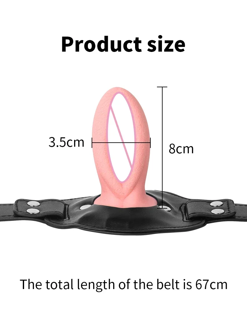 Nova boca de silicone mordaça realista buceta mamilo boca plug sextoy femme ajustável bondage conjunto gay castidade penetração bdsm brinquedos