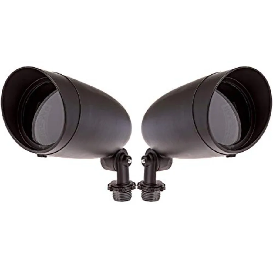 Lighting One Light PAR20 120 Volt Die Cast Aluminum Durable Outdoor Landscape Security Lighting Flood, Dark Bronze - Pack of 2