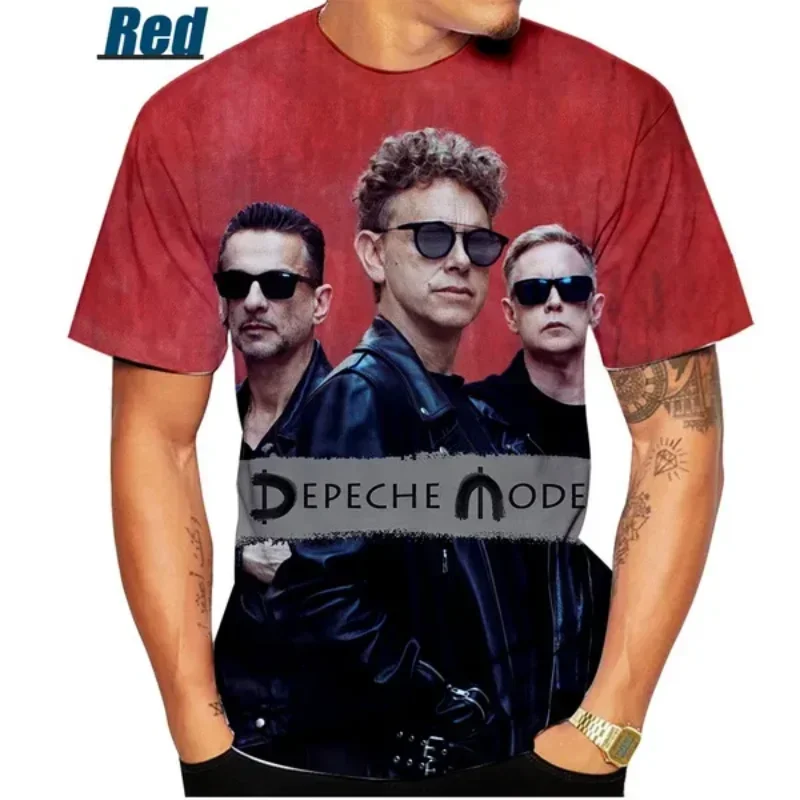 Fashion Pop Rock Band Depeche-Mode 3D Print T-shirt Personality Men Clothing Hip Hop Harajuku Street Unisex Oversized T Shirt