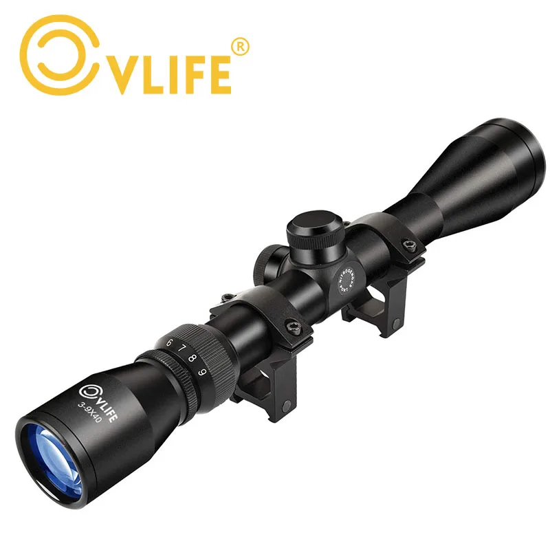 

CVLIFE 3-9x40 Optics R4 Reticle Crosshair Scope with Scope Mounts