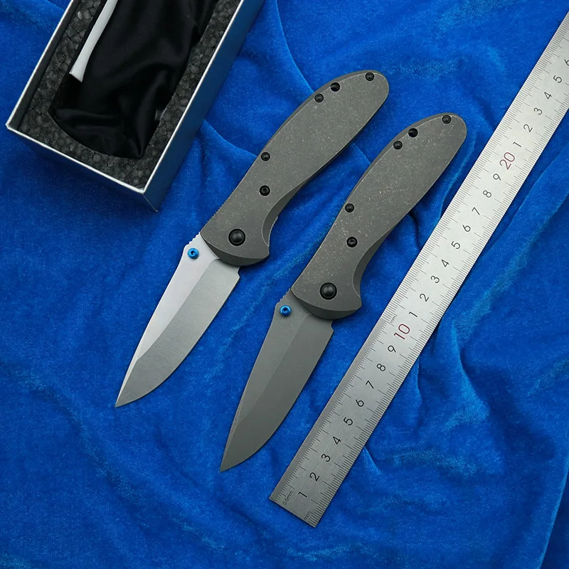 LEMIFSHE Customized 551 Copper Spacer 3D Titanium Alloy VG10 Mark 20CV Blade Camping Hunting Bag Tactical Tool Folding Knife