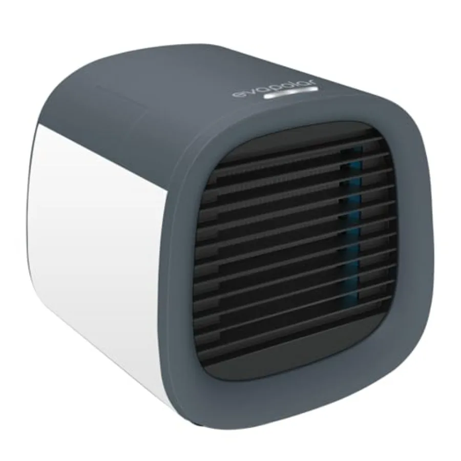 

Portable AC unit for desk, office, car, camping: EVA material, gray, compact evaporative cooling with quiet operation