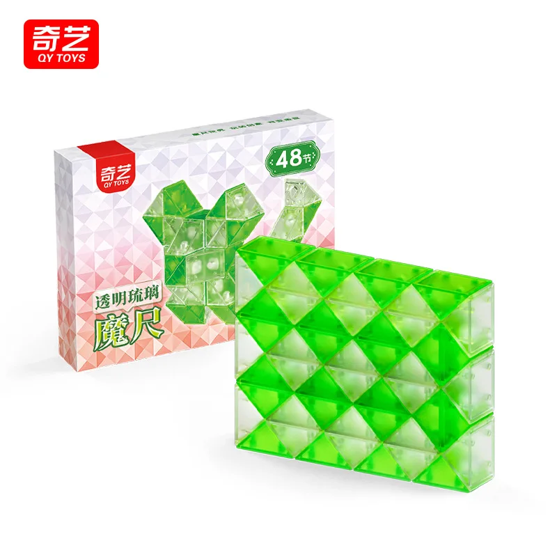 Magisches Lineal, 24 Abschnitte, Puzzle-Spielzeug, geformt, zusammenklappbares magisches Lineal, magische Schlange, glasierte Farbe, 72 Abschnitte, dreidimensionaler Zauberwürfel