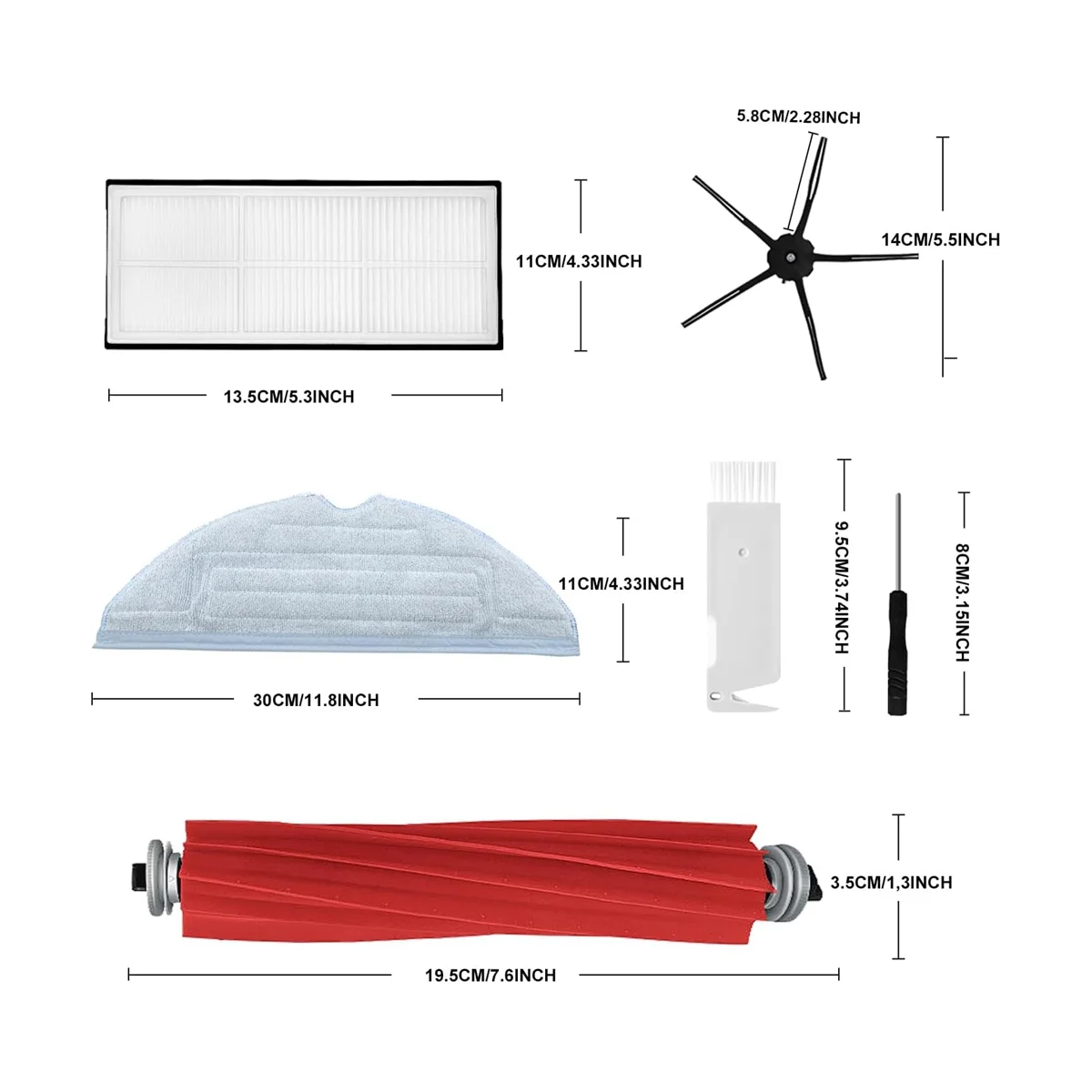 สำหรับ S7/S7 +/S7 maxv/ S7 MaxV plus/ S7 MaxV ultra/S7 PRO Ultra/T7/T7S plus/ G10/G10S Pro ชิ้นส่วนเครื่องดูดฝุ่น