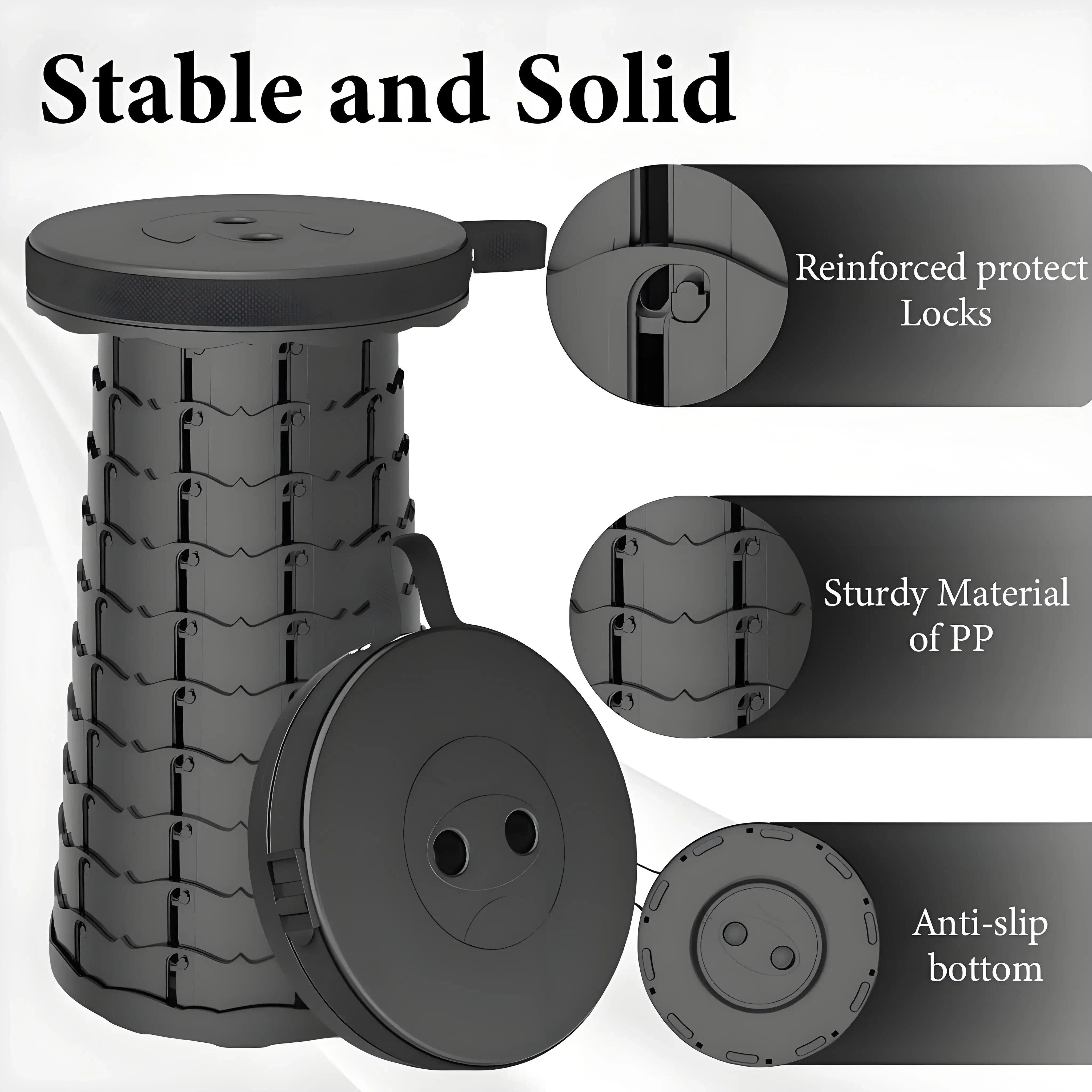 휴대용 접이식 의자, 소형 캠핑 의자 |   낚시, 하이킹, 야외 활동, 지하철, 버스 통근에 적합한 경량 제품