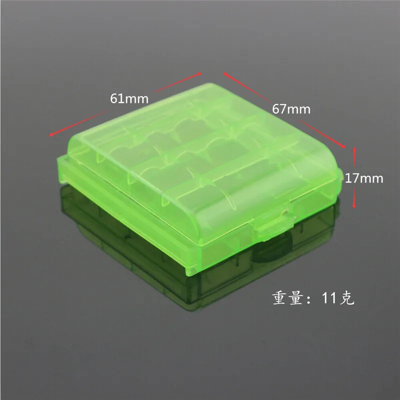 Colorful Plastic Battery Holder Case 4 AA AAA Plastic Storage Box Cover For 14500 Battery Organizer Container 5 Color Options