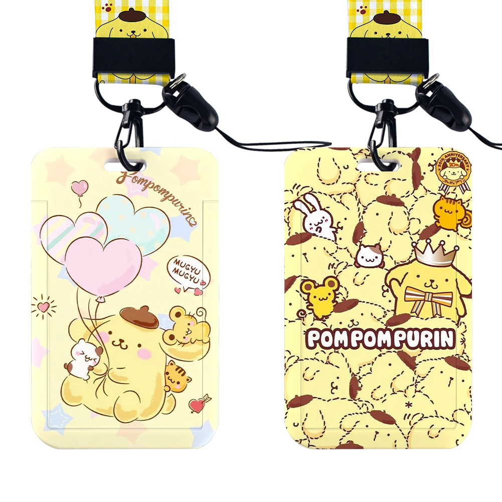 Pompompurin-cordão para telefone celular, cordão com cordão, cordão, usb, cartão de identificação, porta-crachá, chaveiro, presente