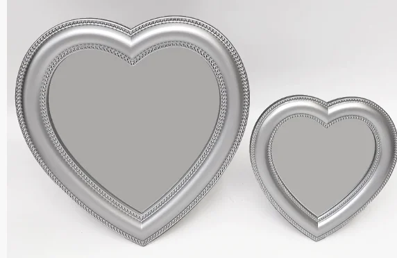  مرآة لمستحضرات التجميل على شكل قلب - مرآة زخرفية لطيفة للفتيات، ديكور حائط أنيق لغرفة المعيشة/غرفة النوم، هدية للنساء #2