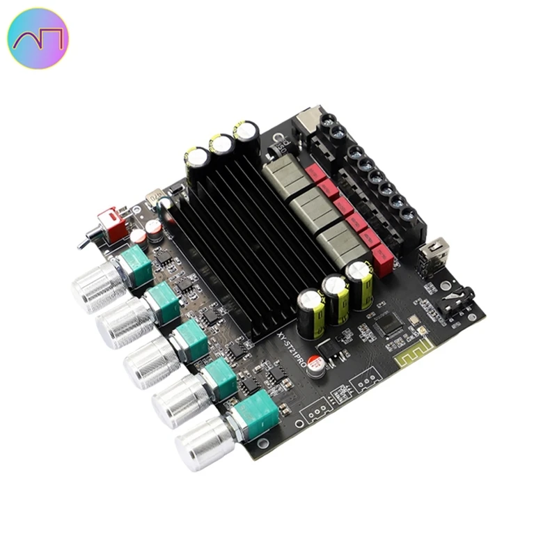 

A75T XY-ST21PRO Плата цифрового усилителя мощности Bluetooth 2,1-канальный сабвуфер 100 Втx2 + 200 Вт TPA3221 исключает 3116