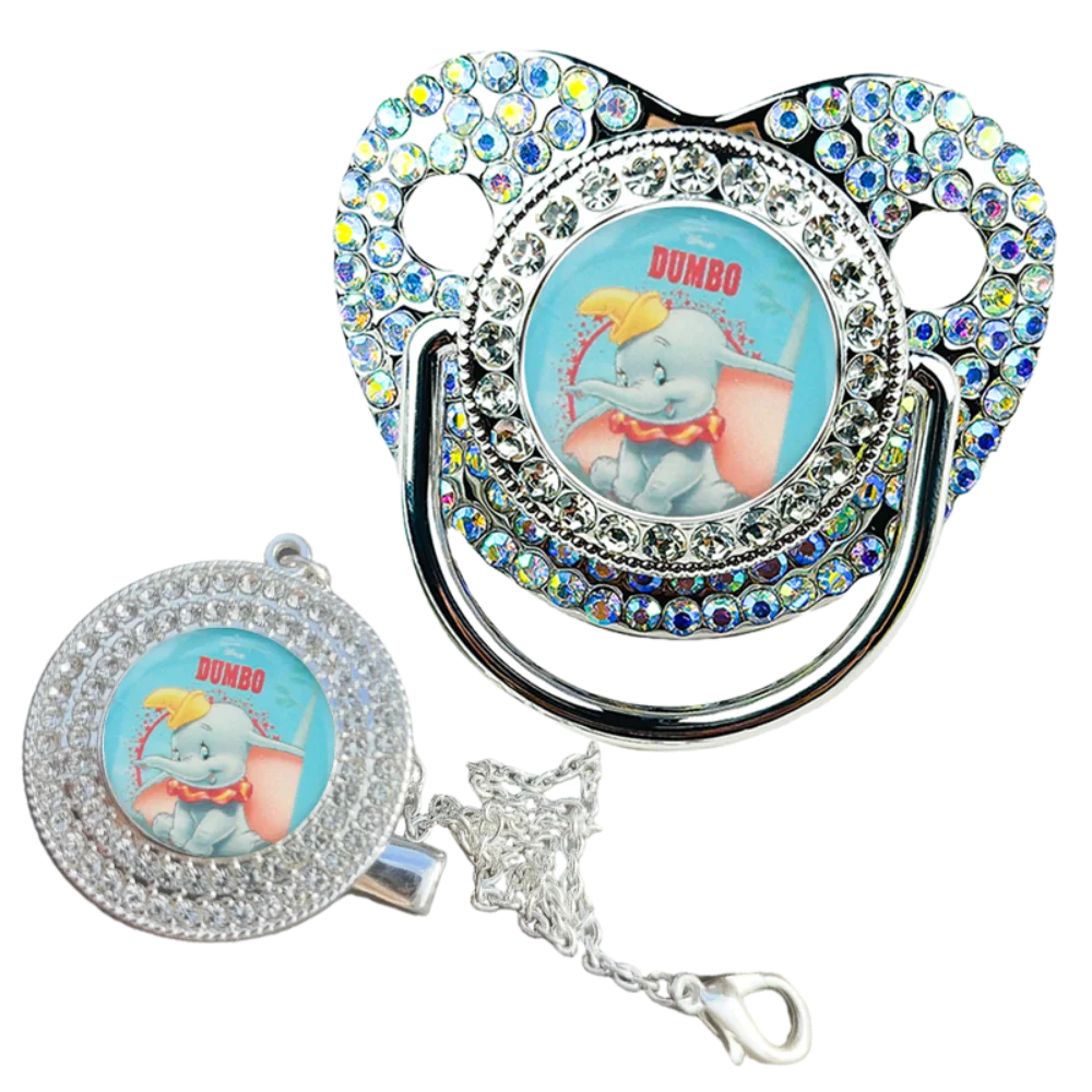 

Shiny Rhinestone Decor Baby Soother Safe Pacifier for 0-12 Months