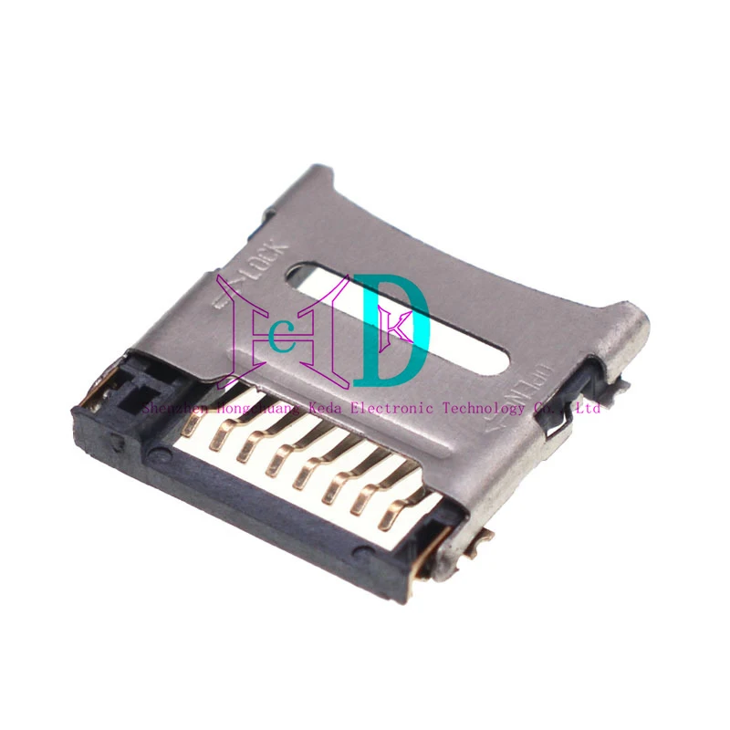 5pcs TF Micro SD card socket 8-pin 8P connector folding clamshell 1.8H memory card tray PCB welding adapter