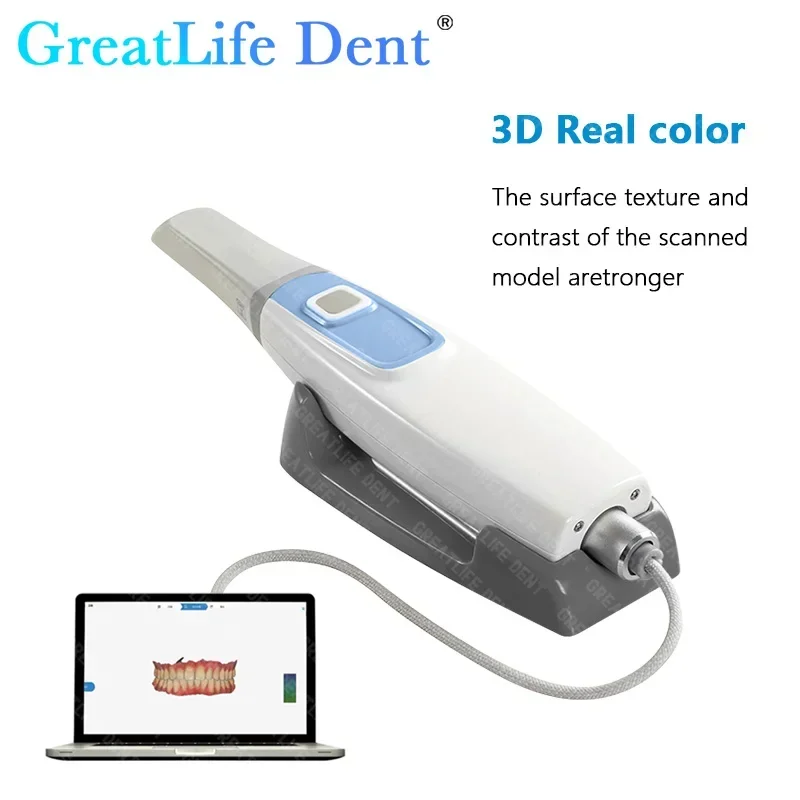 GreatLife Dent Dental Runyes 3.0 Pro ماسح ضوئي ثلاثي الأبعاد داخل الفم ثلاثي الأبعاد مع برنامج مجاني CAD CMD ترميم تقويم الأسنان معتمد من CE ISO