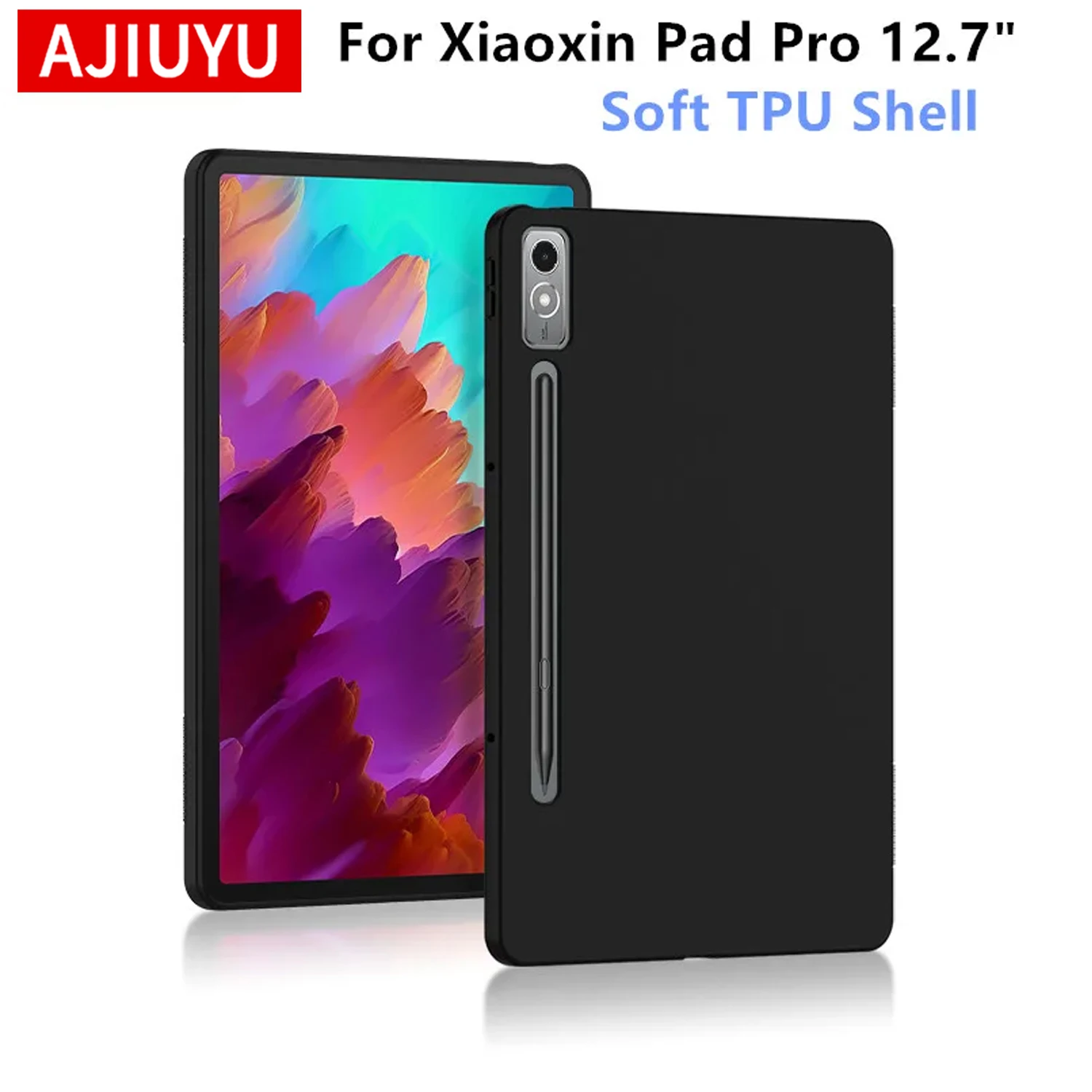 

Мягкий чехол для Lenovo Xiaoxin Pad Pro 12.7 12.6 дюймов, силиконовый чехол из TPU для планшета Lenovo Tab P12 12.7" 2023, задняя крышка-чехол