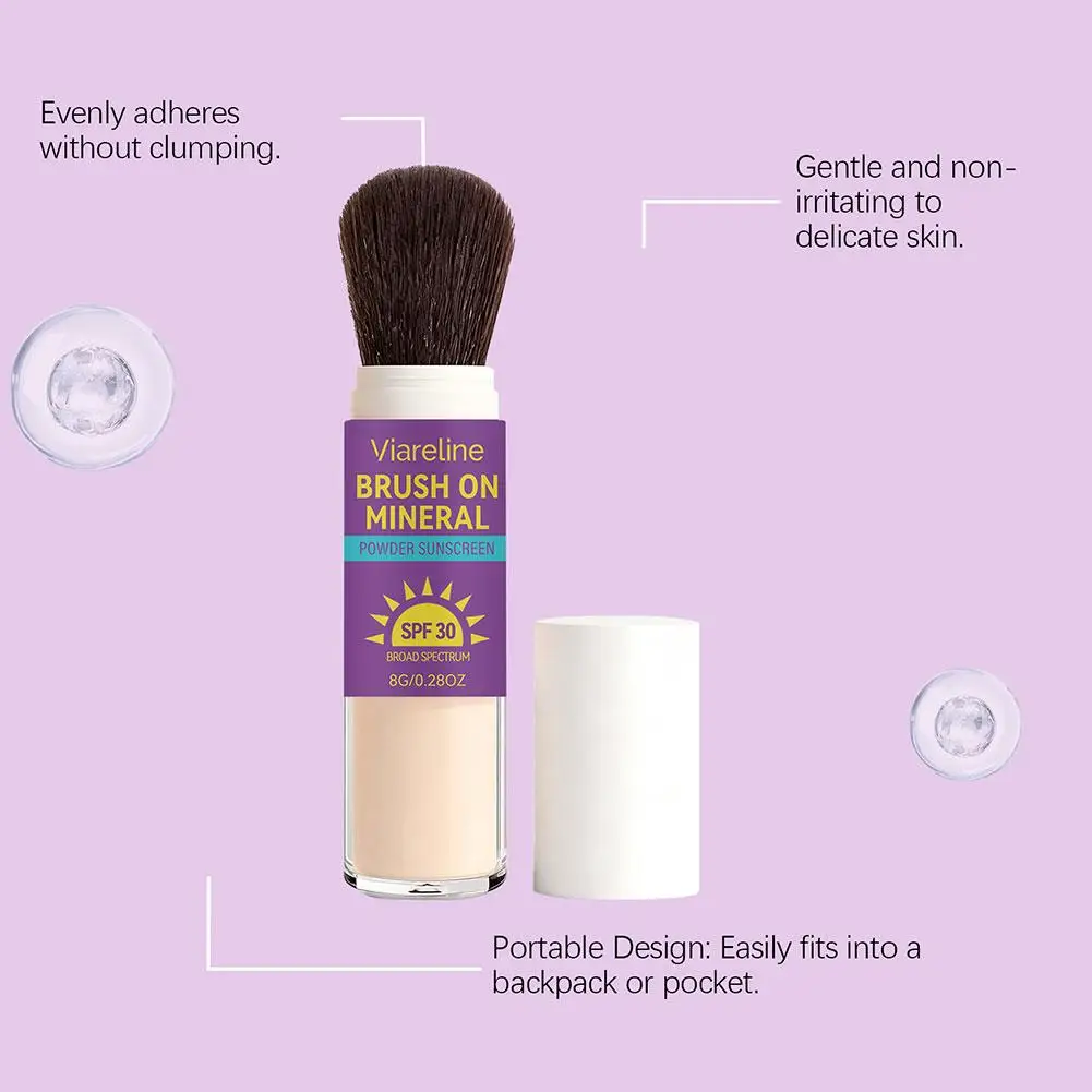 Kids Tropical Mineral Sunscreen Powder SPF 30 UVA UVB Protection Waterproof For Dry Sensitive Skin Long Lasting Powder view 3